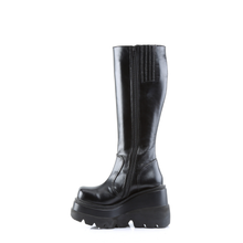 Load image into Gallery viewer, 4.5" Stacked Wedge Platform Knee High Boots with Inner Side Zip Closure
