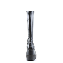Load image into Gallery viewer, 4.5" Stacked Wedge Platform Knee High Boots with Inner Side Zip Closure
