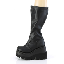 Load image into Gallery viewer, Stretch Wide Calf Knee High Boots with Back Metal Zip Closure
