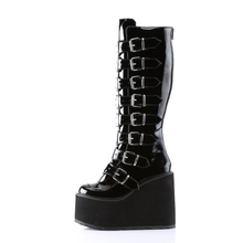 Load image into Gallery viewer, Knee High Boots with 8 Buckle Straps and Metal Plate Details
