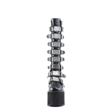 Load image into Gallery viewer, Knee High Boots with 8 Buckle Straps and Metal Plate Details
