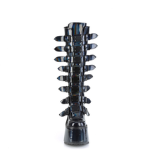 Load image into Gallery viewer, Knee High Boots with 8 Buckle Straps and Metal Plate Details

