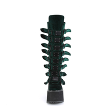 Load image into Gallery viewer, Knee High Boots with 8 Buckle Straps and Metal Plate Details
