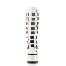 Load image into Gallery viewer, Knee High Boots with 8 Buckle Straps and Metal Plate Details
