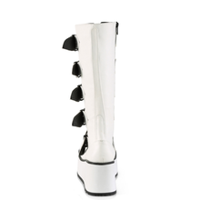 Load image into Gallery viewer, Platform Lace-Up Knee High Boots with Buckle Straps and Full Inner Metal Zip Closure
