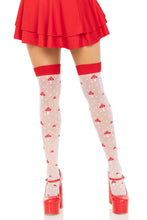 Load image into Gallery viewer, Magic Mushroom Thigh Highs, Cute Printed Stockings
