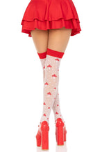 Load image into Gallery viewer, Magic Mushroom Thigh Highs, Cute Printed Stockings
