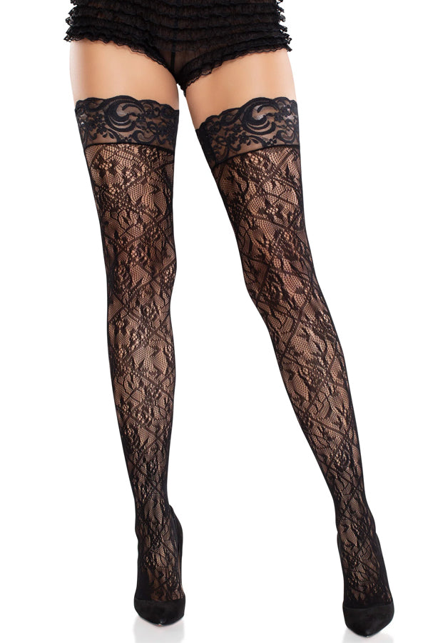 Primrose Lace Thigh High Stockings – Romantic Elegance Meets Alluring Detail