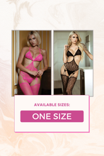Load image into Gallery viewer, Swirl Bodystocking with Attached Garter Tights
