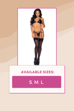 Load image into Gallery viewer, Vinyl Garter Lingerie Set
