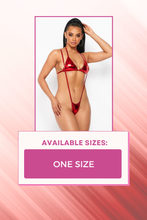 Load image into Gallery viewer, 2 Pc Ultra High String Bikini Set: Adjustable Top &amp; Glamorous Shoulder Height Bottom
