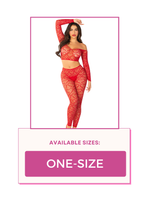 Load image into Gallery viewer, Wild Hearts Crop Top and Footless Tights, Heart Net 2-Piece Lingerie Set
