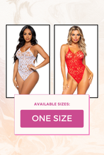 Load image into Gallery viewer, Ex-Factor Lace Bodysuit Teddy, Backless Bodysuit
