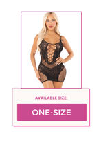 Load image into Gallery viewer, Desired Effect Lace Mini Dress, Curve-hugging Net Lingerie
