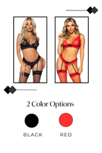 Load image into Gallery viewer, Lace ruffle bra and panty set

