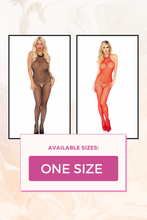 Load image into Gallery viewer, Its Fate Fishnet Halter Bodystocking, Seamless Lingrie
