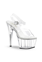 Load image into Gallery viewer, 7-Inch Stiletto Heel with Clear Ankle Strap
