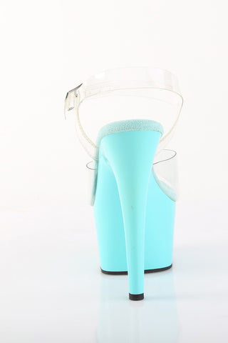 7 Inch High Heel Platform Ankle Strap Sandals, Open Toe Stiletto Shoes with 2 3/4 Inch Platform