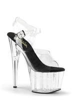 Load image into Gallery viewer, 7-Inch Stiletto Heel with Clear Ankle Strap
