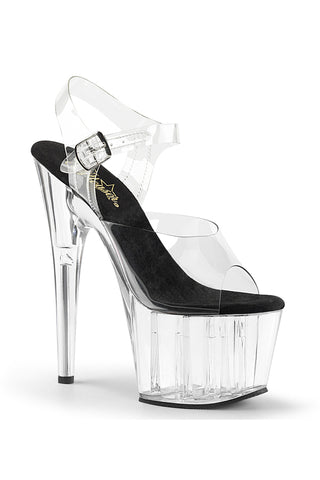 7-Inch Stiletto Heel with Clear Ankle Strap