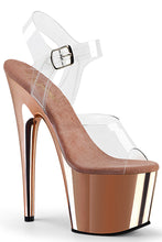 Load image into Gallery viewer, 7-Inch Stiletto Heel with Clear Ankle Strap
