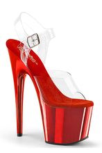 Load image into Gallery viewer, 7-Inch Stiletto Heel with Clear Ankle Strap
