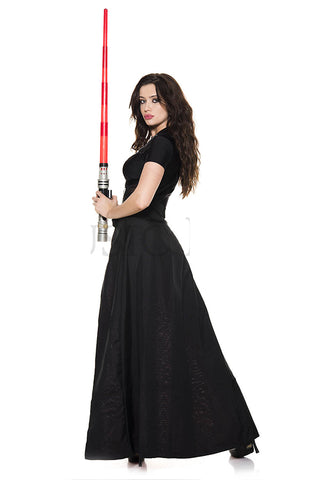 Two-Piece Stars Soldier Costume Set with Sheer Insets Bodysuit & Long Tail Train