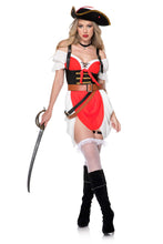 Load image into Gallery viewer, 7 PCS Adventurous Pirate Costume Set – Off-Shoulder Dress, Hat &amp; Accessories
