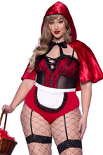 Load image into Gallery viewer, Plus Naughty Miss Red Riding Hood Costume
