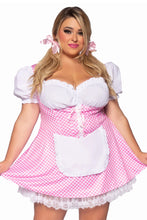 Load image into Gallery viewer, Plus Gingham Dress With Apron, Dorothy Farm Girl Costume Set
