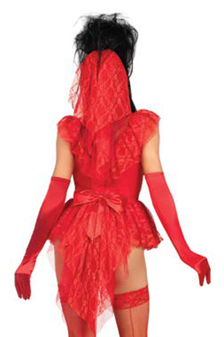 Three Pieces Beetle Babe Costume Set with Ruffle Garter Bodysuit