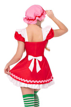 Load image into Gallery viewer, Three Piece Berry Cutie Costume Set, Berry-Adorned Apron Dress with Matching Bonnet
