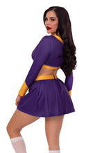 Load image into Gallery viewer, Cheer Squad Slayer Costume for Women – 2 PC Crop Top &amp; Pleated Skirt Cheerleader Outfit

