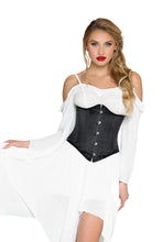 Load image into Gallery viewer, Steel Boned Satin Waist Cincher for Women, Underbust Corset with Front Busk Closure &amp; Adjustable Lace-Up Back
