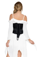 Load image into Gallery viewer, Steel Boned Satin Waist Cincher for Women, Underbust Corset with Front Busk Closure &amp; Adjustable Lace-Up Back
