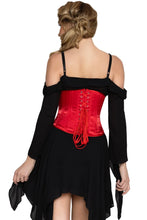 Load image into Gallery viewer, Steel Boned Satin Waist Cincher for Women, Underbust Corset with Front Busk Closure &amp; Adjustable Lace-Up Back
