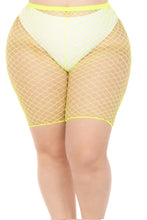 Load image into Gallery viewer, Troublemaker Fishnet Biker Shorts
