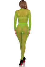 Load image into Gallery viewer, Two PC Snap Crotch Sheer Bodysuit Set – Halloween Costume Base
