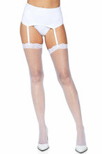 Load image into Gallery viewer, Gwen Fishnet Thigh High Stockings

