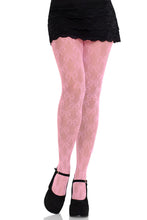 Load image into Gallery viewer, Bow Babe Net Tights – Micro Fishnet Stockings with Woven Bow Design
