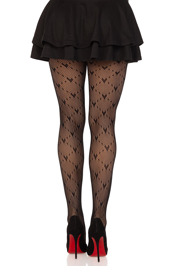 Valentina Heart Net Tights