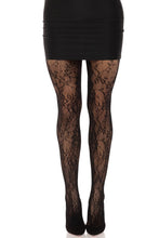 Load image into Gallery viewer, Garden Rose Lace Tights,  Floral Lace Pantyhose
