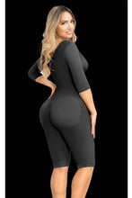 Load image into Gallery viewer, Full Body Shaper for Women with Built-In Bra – Long Sleeve &amp; Long Leg Compression Garment with 3-Row Hook Front, Crotch Zipper &amp; Hourglass Fit

