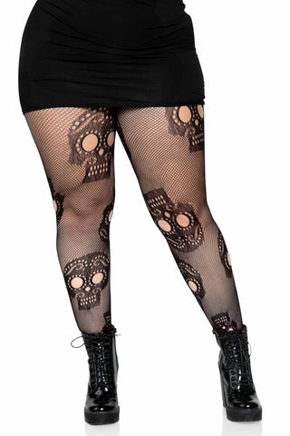 Sugar Skull Net Tights