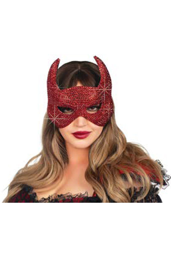 Rhinestone Devil Mask