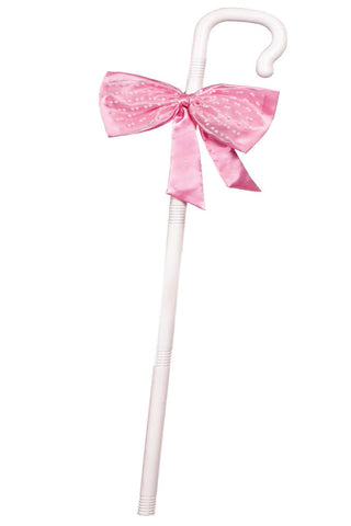 Detachable Shepherd’s Hook with Bow Accent – Costume Accessory for Little Bo Peep, Shepherd, or Fairy Tale Outfits