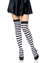 Load image into Gallery viewer, Cari Striped Stockings with Hosiery Fabric
