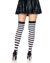 Load image into Gallery viewer, Cari Striped Stockings with Hosiery Fabric
