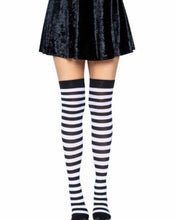 Load image into Gallery viewer, Cari Striped Stockings with Hosiery Fabric
