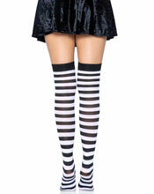 Load image into Gallery viewer, Cari Striped Stockings with Hosiery Fabric
